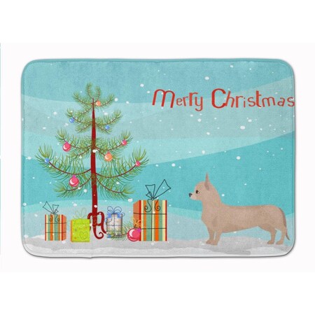 Carolines Treasures Tan Chiweenie Christmas Tree Machine Washable Memory Foam Mat CK3815RUG